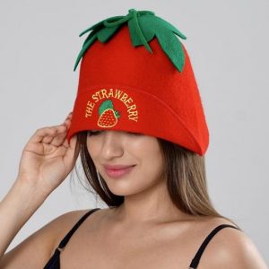 Колпак банный "Клубника"