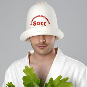 Колпак банный "Многоуважаемый босс"