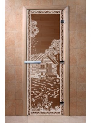 Дверь Doorwood "Банька в лесу" Бронза 1900х700