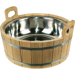 Шайка 17л двуручная с нерж. вставкой Дуб длт-17