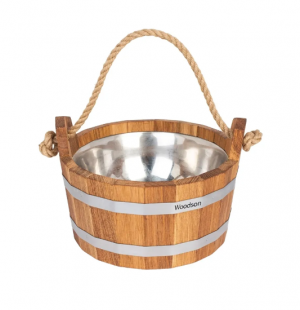 Шайка Woodson с нерж. вставкой 4,5л, дуб