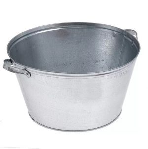 Таз 26л оцинкованный круглый