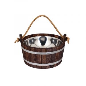 Шайка Woodson с нерж. вставкой, 7.5л, дуб темный