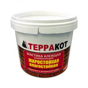 Мастика клеящая (1.5кг) влагостойкая, жаростойкая "Терракот"