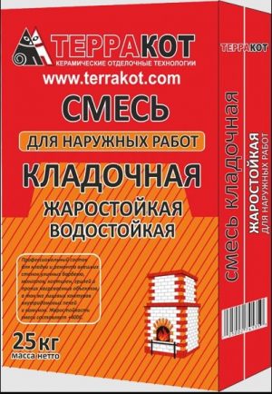 Смесь кладочная "Терракот" для наружных работ жаростойкий 25кг