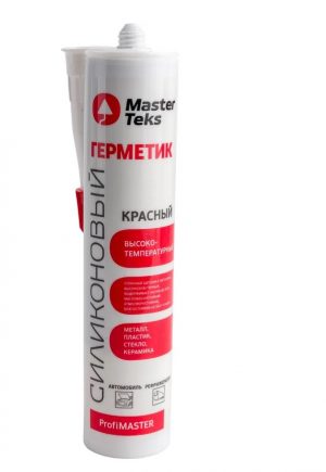 Герметик силиконовый MasterTeks высокотемпературный 260мл Красный