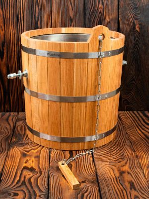 Обливное устройство Woodson с нерж вставкой 20л дуб