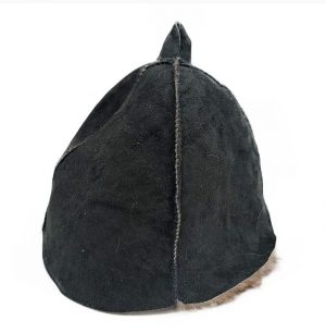 Шапка для бани из овечьей шерсти СЕРАЯ