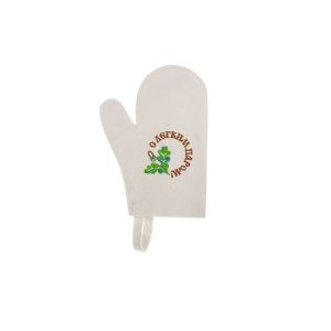 Рукавица для бани с вышивкой