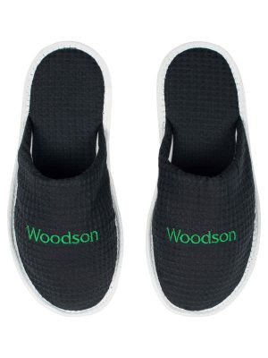 Тапочки Woodson, вафельные с закрытым мысом, чёрный