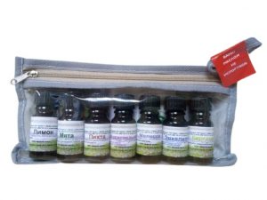 Набор эфирных масел в косметичке (7 шт)