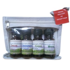 Набор эфирных масел в косметичке (4 шт)