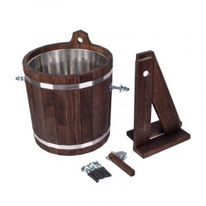 Обливное устройство Woodson с нерж вставкой 16л дуб темный