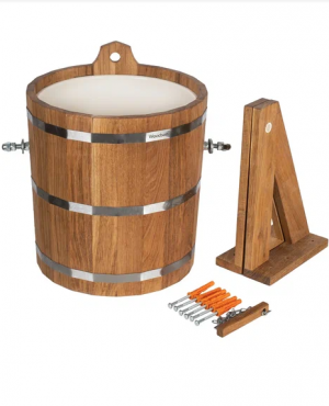 Обливное устройство Woodson с пласт вставкой 20л дуб темный