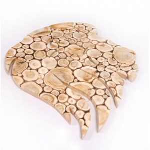 Панно из можжевельника "Лев" 72х60см