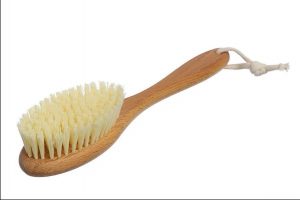 Щетка банная с ручкой, натуральная щетина (короткая)