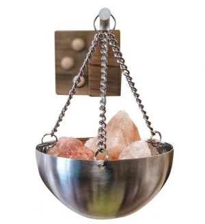 Арома чаша с гималайской солью 20см нерж