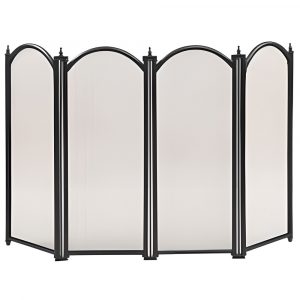 Экран каминный C04010BK (4 секции, черный)
