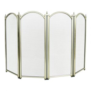 Экран каминный c04010PB (4 секции, пол. латунь)