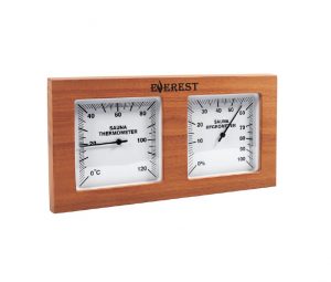 Термогигрометр Эверест вертикаль кедр White