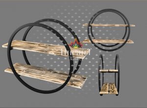 Полка настенная "Лофт" кольцо