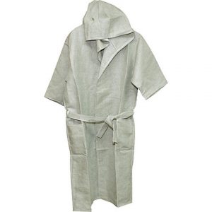 Халат лен с капюшоном (52-54)