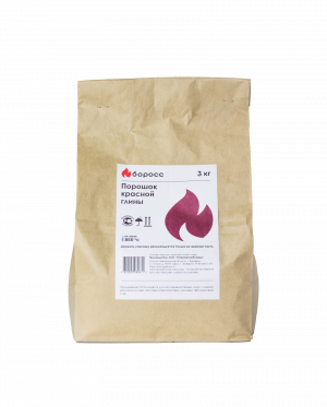 Порошок красной глины печной "БоРосс" 3кг