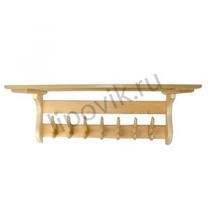 Полка вешалка 6 крючков