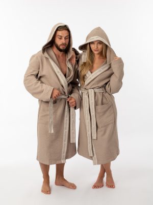 Халат вафельный Woodson creamy