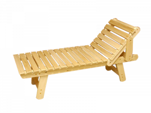 Лежак с регулируемым подголовником, 175х55хh45, липа