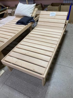 Лежак с подголовником, 190х60х35H, ольха